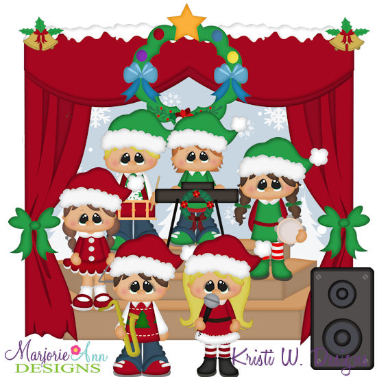 Christmas Concert SVG Cutting Files + Clipart - Click Image to Close